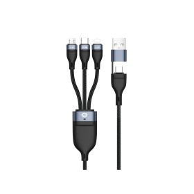 Conceptronic ETTA05B15 cabo USB USB 2.0 1,5 m USB C USB C Micro-USB B Lightning Preto