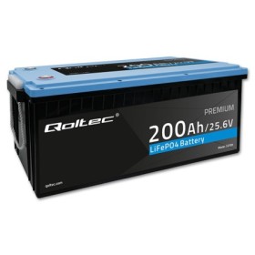 Qoltec LiFePO4 lithium iron phosphate battery | 25.6V | 200Ah | BMS