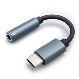 Qoltec Adapter USB-C | Jack 3.5mm | 10cm | Aluminium