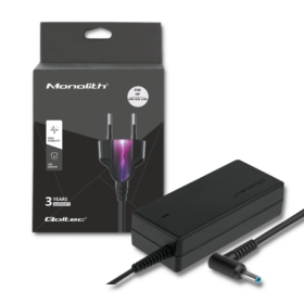 Qoltec Power adapter for laptop HP 65W | 19.5V | 3.33A | 4.5*3.0+pin | +power cable