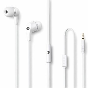 Qoltec In-ear headphones with microphone | White
