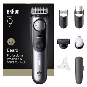 Braun BeardTrimmer 9 80789785 aparador de barba AC Bateria 20 2 cm Molhado & Seco Cinzento
