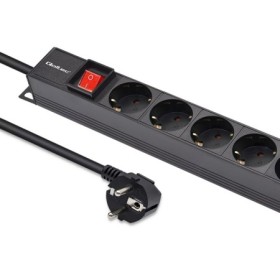 Qoltec Aluminium Power strip for RACK | 1U | 16A | PDU | 16xSCHUKO | Vertical | 1.8m