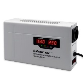 Qoltec Automatic Voltage Stabilizer AVR 1000VA | Compact | Toroidal transformer