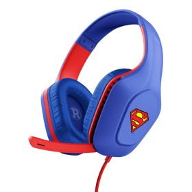 Trust GXT 415SM Zirox Auscultadores Com fios Fita de cabeça Jogos Azul, Vermelho