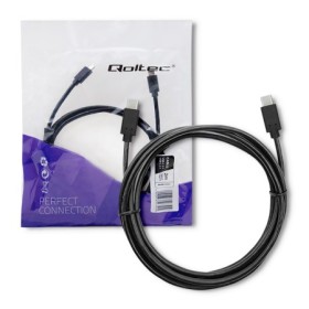 Qoltec USB 3.1 type C male cable | USB 3.1 type C male | 2m | Black