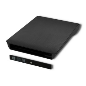Qoltec External USB 3.0 9.5mm SATA Optical Drive Case | built-in cable