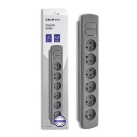 Qoltec Power strip | 6 sockets | 1.8m | Grey