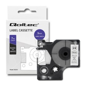 Qoltec Tape for DYMO D1 40913 | 9mm x 7m | White / Black overprint