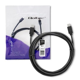 Qoltec USB 3.1 type C male cable | USB 3.1 type C male | 3m | Black