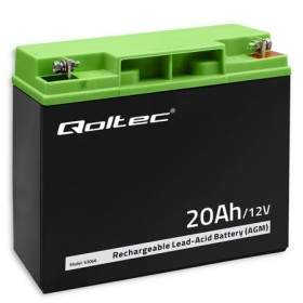 Qoltec AGM battery | 12V | 20Ah | Maintenance-free | Efficient| LongLife | for UPS, scooter