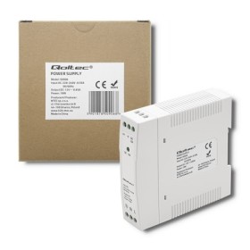 Qoltec DIN rail power supply | 10W | 12V | 0.83A | White | Slim