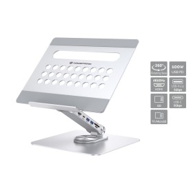 Conceptronic DONN27G Suporte para Computadores Portáteis Suporte para computador portátil Prateado