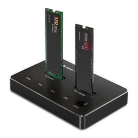 Qoltec M.2 SSD drive docking station | NVMe | SATA | USB-C | DUAL 2 x 2TB