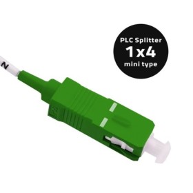 Qoltec PLC Splitter 1x4 | SC/APC - SC/APC | G.657A | Singlemode | 0.9mm