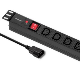 Qoltec power strip for RACK 19" | 1U | 10A | PDU | CB | 8xIEC C13 | 2m