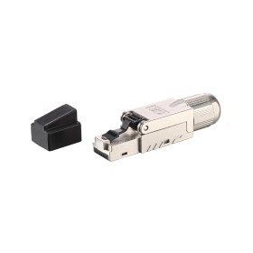 Equip 121172 conector RJ-45 Preto, Aço inoxidável