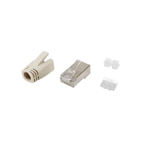 Equip 121182 conector RJ-45 Aço inoxidável, Transparente, Branco