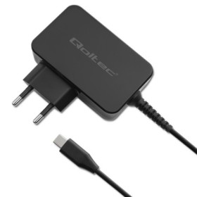 Qoltec GaN POWER PRO charger | 1xUSB-C | 45W | 5-20V | 2.25-3A | Laptop | Smartfon | Black