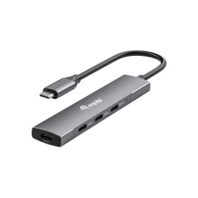 Equip 128963 hub de interface USB 3.2 Gen 1 (3.1 Gen 1) Type-C 5000 Mbit s Preto, Prateado