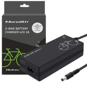 Qoltec Charger e-bike, electric scooter 36V | 42V | 2A | 5.5*2.1 | +power cable