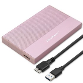 Qoltec Aluminium Enclosure | SSD HDD 2.5'' drive | SATA | USB 3.0 | Super speed 5Gb/s | 2TB | Pink