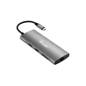 Equip Adaptador multifuncional USB-C 9 em 1, HDMI 4K 60Hz, LAN Gigabit, USB 3.2 GEN1, SD TF, USB PD de 100W
