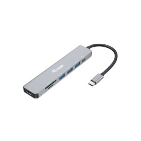 Equip 133494 Adaptador multifuncional USB-C 7 em 1, HDMI 4K 60Hz, USB 3.2 Gen1 x 3 , TF MICRO SD, 100W USB PD