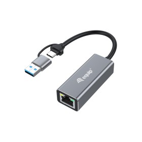Equip Adaptador de rede USB-C para 2,5 Gigabit Ethernet (USB-C+A)