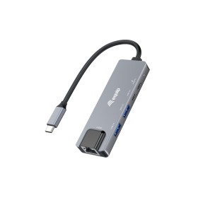 Equip 133496 Adaptador multifuncional 5 em 1, 2,5 GbE, USB-A x 2, USB-C x 1, USB-C , 100W USB PD