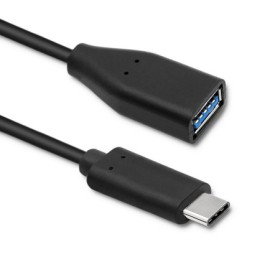 Qoltec Cable USB 3.1 type C male | USB 3.0 A female | 0.2m