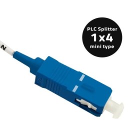 Qoltec PLC Splitter 1x4 | SC/PC - SC/PC | G.657A | Singlemode | 0.9mm