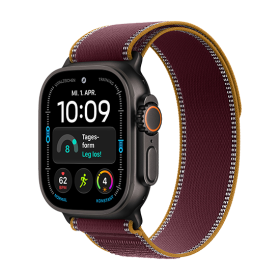 Watch Apple Watch Ultra 4 (2026) 5G 49mm Black Titanium Case with Trail Loop Burgundy - Titanium Black