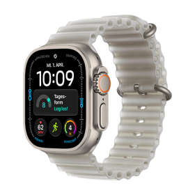 Watch Apple Watch Ultra 4 (2026) 5G 49mm Natural Titanium Case with Translucent Grey Ocean Band - Titanium Natural