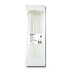 Qoltec Self-locking cable tie | 7.2*300mm | 50 pcs. | Nylon66 | UV | White