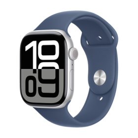 Watch Apple Watch Series 10 GPS 46mm Silver Aluminium Case with Sport Band M/L - Denim