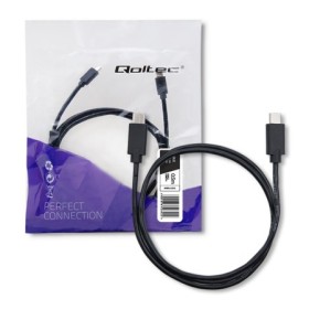 Qoltec USB 2.0 cable type C male | USB 2.0 type C male | 0.5m | Black
