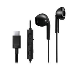 JVC HA-FR17UC Auscultadores Com fios Intra-auditivo Chamadas Música USB Type-C Preto