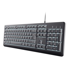 Trust Primo Beleuchtete teclado Casa Escritório USB QWERTY Inglês (Estados Unidos) Preto