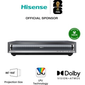 Hisense PX3 TV de projeção Projetor de ultra curta distância 2800 ANSI lumens UHD 4K (3840x2160) Preto, Cinzento Escuro