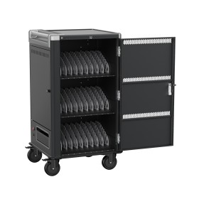 Ewent EW1700 gabinete e carro para aparelhos portáteis Carrinho de gestão de dispositivos portáteis Preto, Cinzento