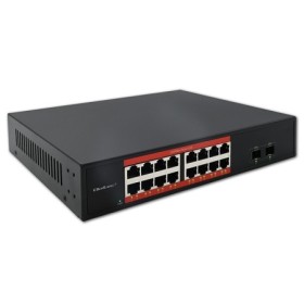 Qoltec Gigabit Ethernet PoE SWITCH | 16x RJ45 | 2x SFP | 1000 Mb/s