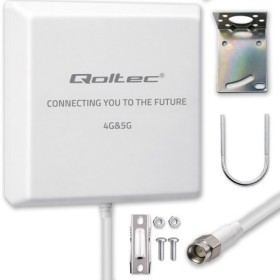 Qoltec 4G 5G LTE antenna | 9dBi | directional | external | SMA | waterproof | 3m