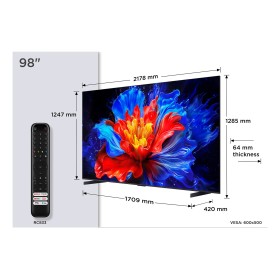 TCL P89K 98P89K TV 2,49 m (98") 4K Ultra HD Smart TV Wi-Fi Metálico 450 cd m²