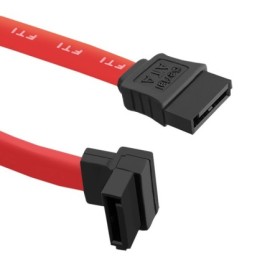 Qoltec SATA cable Straight | Right angle | 0.35m