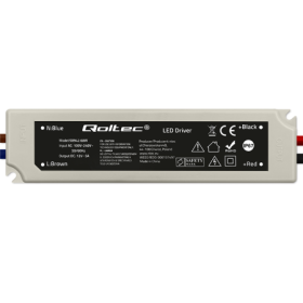 Qoltec LED Driver IP67 60W | 12V | 5A | Waterproof | White