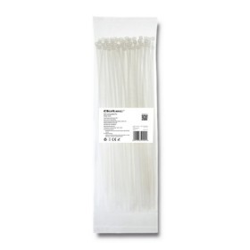 Qoltec Self-locking cable tie | 3.6*300mm | 100 pcs. | Nylon66 | UV | White