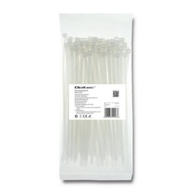 Qoltec Self-locking cable tie | 4.8*200mm | 100 pcs. | Nylon66 | UV | White