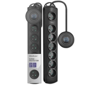 Qoltec Surge protector with Foot Quick Switch | 7 sockets | 1.5m | Black