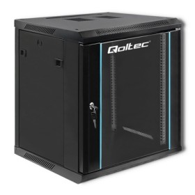 Qoltec RACK Cabinet 19 "| 12U | 600 x 635 x 600 | Tempered doors | Hanging | Steel case | Lock | Black